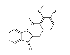 (Z)-2-(2,3,4-trimethoxybenzylidene)benzofuran-3(2H)-one结构式