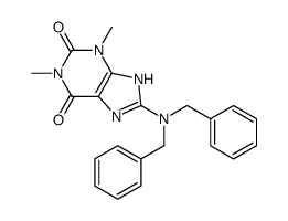 8-(dibenzylamino)-1,3-dimethyl-7H-purine-2,6-dione结构式