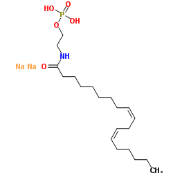 2-[(9Z,12Z)-9,12-Octadecadienoylamino]ethyl dihydrogen phosphate-sodium (1:2) structure