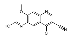 6-乙酰氨基-4-氯-3-氰基-7-甲氧基-喹啉结构式