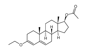 17β-acetoxy-3-ethoxy-androsta-3,5-diene结构式