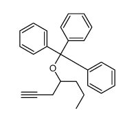 [hept-1-yn-4-yloxy(diphenyl)methyl]benzene结构式