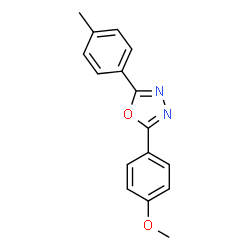 methyl 4-[5-(4-methylphenyl)-1,3,4-oxadiazol-2-yl]phenyl ether Structure