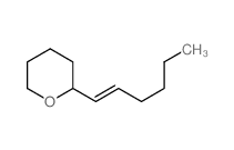 2H-Pyran,2-(1E)-1-hexen-1-yltetrahydro- structure