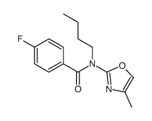 N-butyl-4-fluoro-N-(4-methyl-1,3-oxazol-2-yl)benzamide结构式