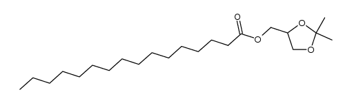 (+/-)-2,2-dimethyl-1,3-dioxolan-4-ylmethyl n-hexadecanoate结构式