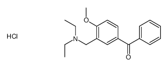 (5-benzoyl-2-methoxyphenyl)methyl-diethylazanium,chloride Structure