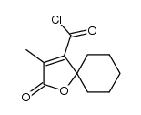 3-methyl-2-oxo-1-oxa-spiro[4.5]dec-3-ene-4-carbonyl chloride结构式