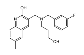 2(1H)-Quinolinone,3-[[[(3-fluorophenyl)methyl](3-hydroxypropyl)amino]methyl]-6-methyl-(9CI) picture