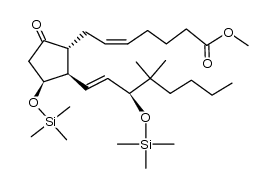 methyl (Z)-7-((1R,2R,3S)-2-((S,E)-4,4-dimethyl-3-((trimethylsilyl)oxy)oct-1-en-1-yl)-5-oxo-3-((trimethylsilyl)oxy)cyclopentyl)hept-5-enoate结构式