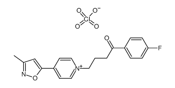 1-(3-p-fluorobenzoylpropyl)-4-(3-methyl-5-isoxazolyl)pyridinium perchlorate Structure