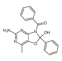 5-amino-3-benzoyl-7-methyl-2-phenyl-2,3-dihydro-oxazolo[4,5-d]pyrimidin-2-ol Structure