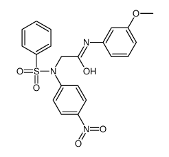 2-[N-(benzenesulfonyl)-4-nitroanilino]-N-(3-methoxyphenyl)acetamide Structure