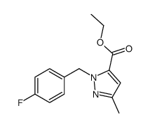 Ethyl 1-(4-fluorobenzyl)-3-methyl-1H-pyrazole-5-carboxylate结构式