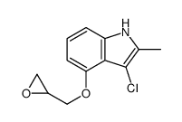 3-chloro-2-methyl-4-(oxiran-2-ylmethoxy)-1H-indole结构式