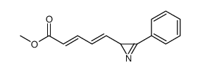 methyl 5-(3-phenyl-2H-azirin-2-yl)penta-2,4-dienoate结构式