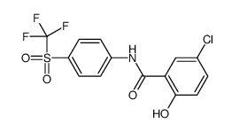 5-chloro-2-hydroxy-N-[4-(trifluoromethylsulfonyl)phenyl]benzamide结构式