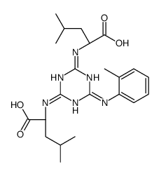 (2S)-2-[[4-[[(1S)-1-carboxy-3-methylbutyl]amino]-6-(2-methylanilino)-1,3,5-triazin-2-yl]amino]-4-methylpentanoic acid Structure