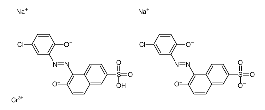 disodium hydrogen bis[5-[(5-chloro-2-hydroxyphenyl)azo]-6-hydroxynaphthalene-2-sulphonato(3-)]chromate(3-) Structure