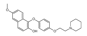 6-methoxy-1-[4-(2-piperidin-1-ylethoxy)phenoxy]naphthalen-2-ol Structure