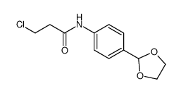 3-chloro-N-[4-(1,3-dioxolan-2-yl)phenyl]propanamide Structure