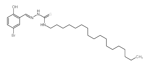 1-[[(E)-(3-bromo-6-oxo-1-cyclohexa-2,4-dienylidene)methyl]amino]-3-octadecyl-thiourea结构式