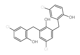 Phenol,4-chloro-2,6-bis[(5-chloro-2-hydroxyphenyl)methyl]- Structure