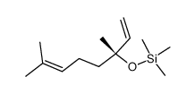 (3R)-(-)-3,7-dimethyl-3-trimethylsilyloxyoct-1,6-diene Structure