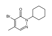 4-bromo-2-cyclohexyl-5-methylpyridazin-3-one结构式