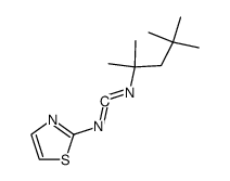 N-(thiazol-2-yl)-N-(2,4,4-trimethylpentan-2-yl)methanediimine结构式