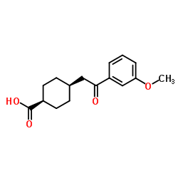 cis-4-[2-(3-Methoxyphenyl)-2-oxoethyl]cyclohexanecarboxylic acid picture