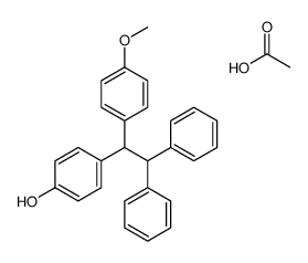 acetic acid,4-[1-(4-methoxyphenyl)-2,2-diphenylethyl]phenol结构式