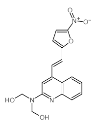 ((4-(2-(5-Nitro-2-furyl)vinyl)-2-quinolyl)imino)dimethanol Structure