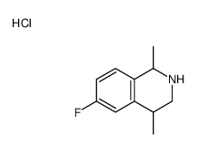 6-fluoro-1,4-dimethyl-1,2,3,4-tetrahydroisoquinoline,hydrochloride Structure