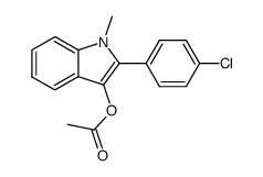 2-(4-chlorophenyl)-1-methyl-1H-indol-3-yl acetate结构式