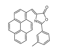 2-(3-methylphenyl)-4-(pyren-1-ylmethylidene)-1,3-oxazol-5-one结构式