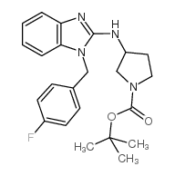 1-BOC-3-[1-(4-FLUORO-BENZYL)-1H-BENZOIMIDAZOL-2-YLAMINO]-PYRROLIDINE structure