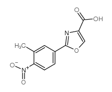 2-(3-甲基-4-硝基苯基)-噁唑-4-羧酸结构式