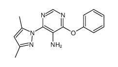 5-PYRIMIDINAMINE, 4-(3,5-DIMETHYL-1H-PYRAZOL-1-YL)-6-PHENOXY-结构式