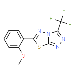 6-(2-Methoxy-phenyl)-3-trifluoromethyl-[1,2,4]triazolo[3,4-b][1,3,4]thiadiazole Structure