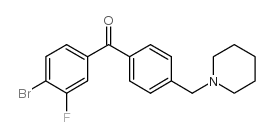 4-BROMO-3-FLUORO-4'-PIPERIDINOMETHYL BENZOPHENONE结构式