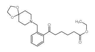 ETHYL 6-[2-[8-(1,4-DIOXA-8-AZASPIRO[4.5]DECYL)METHYL]PHENYL]-6-OXOHEXANOATE Structure