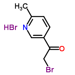 2-BROMO-1-(6-METHYL-PYRIDIN-3-YL)-ETHANONEHYDROBROMIDE structure