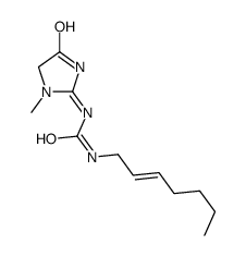 1-hept-2-enyl-3-(3-methyl-5-oxo-4H-imidazol-2-yl)urea结构式