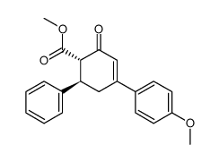 4-carbomethoxy-1-(p-methoxyphenyl)-5-phenyl-cyclohex-1-en-3-one Structure