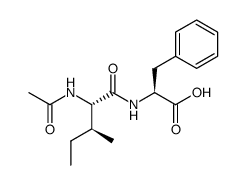 N-acetyl-L-isoleucyl-L-phenylalanine结构式