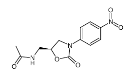 (S)-N-<<3-(4-nitrophenyl)-2-oxo-5-oxazolidinyl>methyl>acetamide Structure