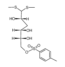 O6-(toluene-4-sulfonyl)-D-arabino-3-deoxy-hexose dimethyl dithioacetal结构式