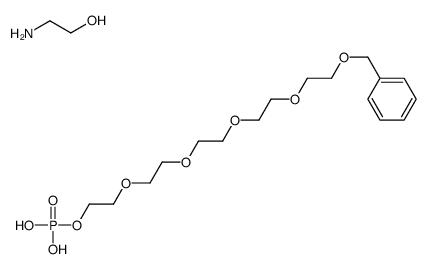 1-phenyl-2,5,8,11,14-pentaoxahexadecan-16-yl dihydrogen phosphate, compound with 2-aminoethanol (1:1) Structure