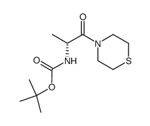 Boc-D-alanine thiomorpholine amide Structure